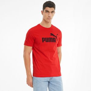 T-shirt met korte mouwen, groot logo essentiel PUMA. Katoen materiaal. Maten S. Rood kleur