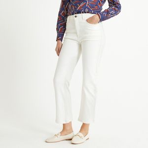 Verkorte wijde jeans ANNE WEYBURN. Denim materiaal. Maten 50 FR - 48 EU. Beige kleur