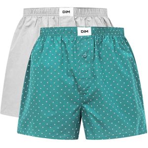 Set van 2 bedrukte boxershorts DIM. Katoen materiaal. Maten XXL. Groen kleur