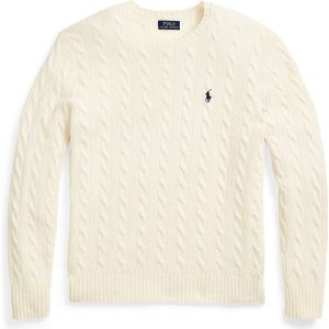 Trui met ronde hals in wol en kasjmier, kabelmotief POLO RALPH LAUREN. Wol materiaal. Maten XL. Beige kleur