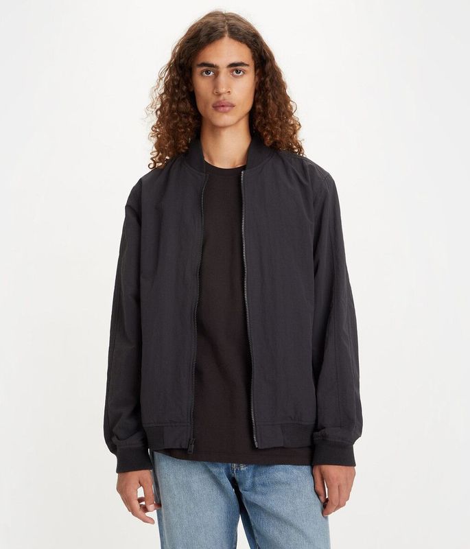 Licht jasje met rits LEVI'S. Polyamide materiaal. Maten M. Zwart kleur