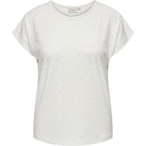 T-shirt met ronde hals en korte mouwen ONLY CARMAKOMA. Polyester materiaal. Maten M. Wit kleur