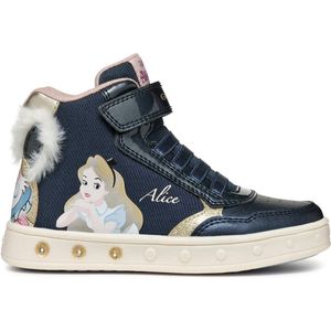 Sneakers met LED Skylin x Alice in Wonderland GEOX. Polyurethaan materiaal. Maten 28. Blauw kleur