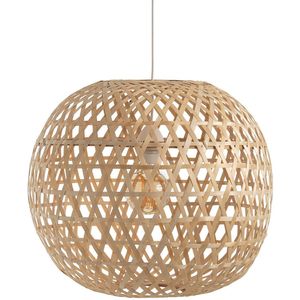 Bolvormige hanglamp in bamboe Ø51 cm, Cordo LA REDOUTE INTERIEURS. Bamboe materiaal. Maten één maat. Beige kleur