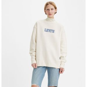 Sweater met opstaande kraag, logo vooraan LEVI'S. Katoen materiaal. Maten XS. Beige kleur