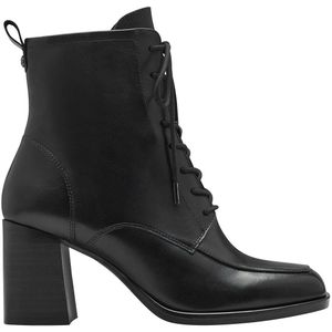 Bottines met veters en hak, in leer TAMARIS. Leer materiaal. Maten 36. Zwart kleur