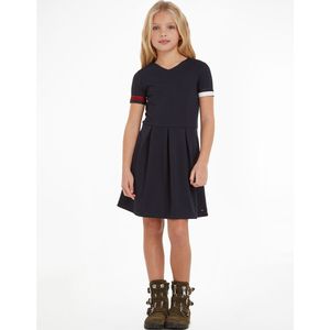 Jurk met korte mouwen TOMMY HILFIGER. Katoen materiaal. Maten 10 jaar - 138 cm. Blauw kleur