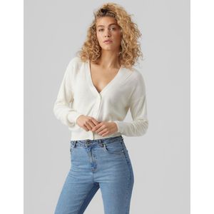 Vest met V-hals, knoopsluiting VERO MODA. Viscose materiaal. Maten XL. Wit kleur