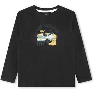 T-shirt met lange mouwen in Jersey TIMBERLAND. Katoen materiaal. Maten 12 jaar - 150 cm. Zwart kleur