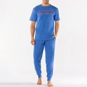 Pyjama met korte mouwen colored night DANIEL HECHTER LINGERIE. Katoen materiaal. Maten XXL. Blauw kleur