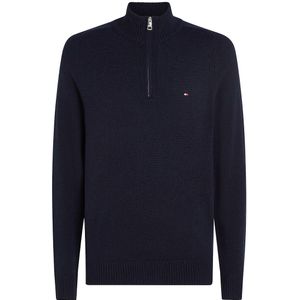 Trui met schipperskraag, in lamswol TOMMY HILFIGER. Wol materiaal. Maten L. Blauw kleur