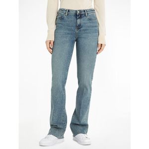 Verwassen bootcut jeans TOMMY HILFIGER. Katoen materiaal. Maten 29 US - 36/38 EU. Blauw kleur