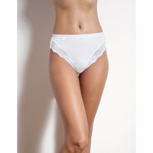 Set van 4 slips Romance SLOGGI. Katoen materiaal. Maten 44 FR - 42 EU. Wit kleur