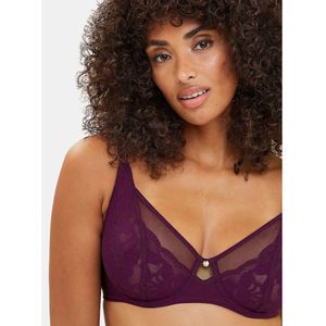 BH met beugels Romance SANS COMPLEXE. Polyamide materiaal. Maten 100E FR - 85E EU. Violet kleur