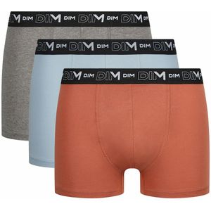 Set van 3 boxershorts Coton Stretch DIM. Katoen materiaal. Maten M. Kastanje kleur