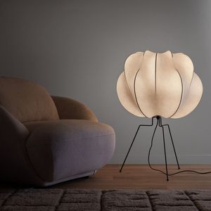 Staande lamp van metaal, ijzer en hars, Oï AM.PM. Stof materiaal. Maten één maat. Wit kleur