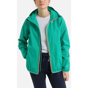 Unisex windjack met kap Le Vrai Claude 3.0 K-WAY. Nylon/polyamide materiaal. Maten L. Groen kleur