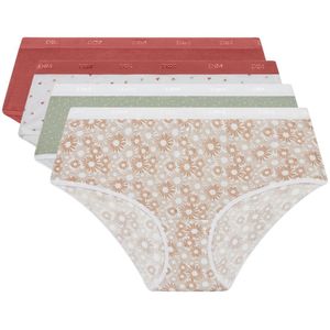 Set van 4 boxershorts pockets coton DIM. Katoen materiaal. Maten 36/38 FR - 34/36 EU. Rood kleur