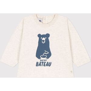 T-shirt met lange mouwen PETIT BATEAU. Katoen materiaal. Maten 6 mnd - 67 cm. Beige kleur
