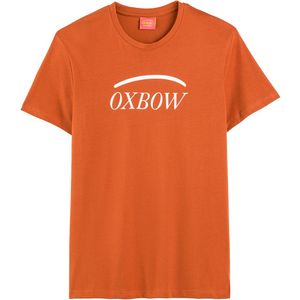 T-shirt korte mouwen, grafisch OXBOW. Katoen materiaal. Maten XXL. Kastanje kleur