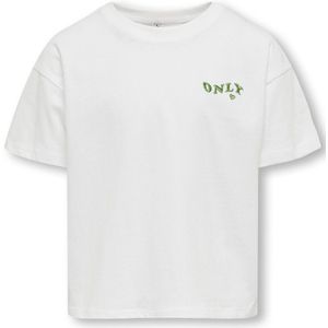 Cropped T-shirt met korte mouwen KIDS ONLY. Katoen materiaal. Maten 9/10 jaar - 132/138 cm. Wit kleur
