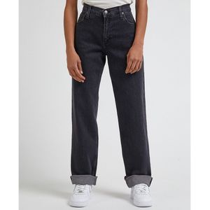 Jeans Jane Straight Fit, hoge taille LEE. Denim materiaal. Maten Maat 30 (US) - Lengte 31. Zwart kleur