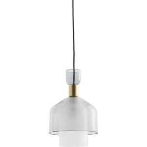 Hanglamp in glas en messing Ø17,4 cm, Amoris LA REDOUTE INTERIEURS. Metaal materiaal. Maten één maat. Kastanje kleur
