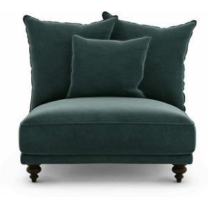 Zetel in fluweel, Lazare AM.PM. Fluweel materiaal. Maten 1-zit. Groen kleur