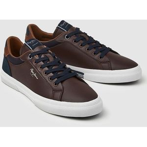 Sneakers Kenton Court PEPE JEANS. Polyurethaan materiaal. Maten 44. Kastanje kleur