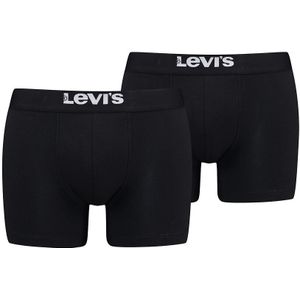 Set van 2 effen zwarte boxershorts LEVI'S. Katoen materiaal. Maten L. Zwart kleur