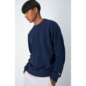 Sweater met ronde hals en klein logo CHAMPION. Katoen materiaal. Maten S. Blauw kleur