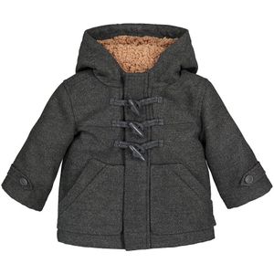 Duffelcoat met kap en schapenvacht LA REDOUTE COLLECTIONS. Polyester materiaal. Maten 1 mnd - 54 cm. Grijs kleur