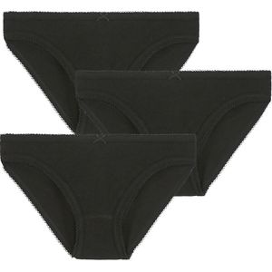 Set van 3 slips in katoen PETIT BATEAU. Katoen materiaal. Maten XL. Zwart kleur