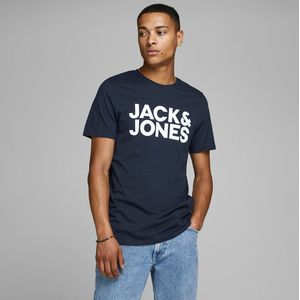 JACK & JONES ESSENTIALS T-shirt JJECORP met Logo Donkerblauw