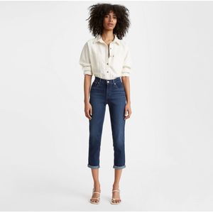 Jeans Mid Rise Boyfriend LEVI'S. Denim materiaal. Maten Maat 30 US - Lengte 30. Blauw kleur