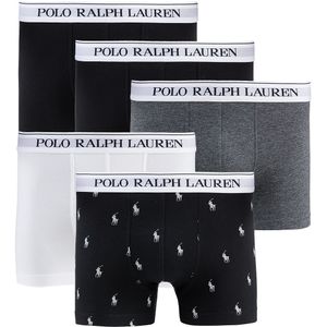 Set van 5 boxershorts POLO RALPH LAUREN. Katoen materiaal. Maten S. Zwart kleur