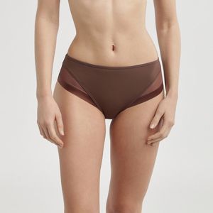 Slip Generous DIM. Polyamide materiaal. Maten 50 FR - 48 EU. Kastanje kleur