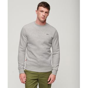 Sweater met ronde hals en logo Essential SUPERDRY. Katoen materiaal. Maten XXL. Grijs kleur