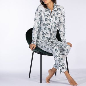 Pyjama met lange mouwen in jersey Inha MELISSA BROWN. Katoen materiaal. Maten L. Blauw kleur