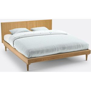 Vintage bed met lattenbodem Quilda LA REDOUTE INTERIEURS. Licht hout materiaal. Maten 140 x 190 cm. Beige kleur