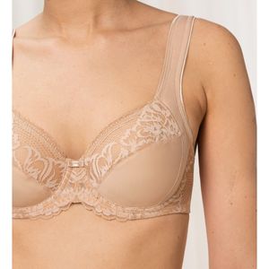 Omsluitend BH Modern lace+Cotton TRIUMPH. Polyamide materiaal. Maten 95D FR - 80D EU. Beige kleur