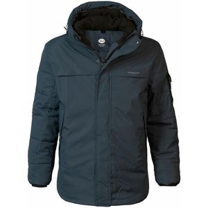 Parka met kap PETROL INDUSTRIES. Polyester materiaal. Maten L. Blauw kleur