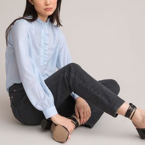 Rechte jeans LA REDOUTE COLLECTIONS. Denim materiaal. Maten 34 FR - 32 EU. Zwart kleur