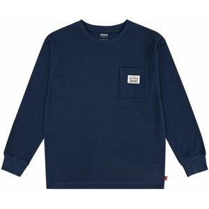 T-shirt met lange mouwen LEVI'S KIDS. Katoen materiaal. Maten 14 jaar - 156 cm. Blauw kleur