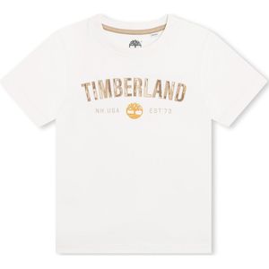 T-shirt met korte mouwen TIMBERLAND. Katoen materiaal. Maten 10 jaar - 138 cm. Wit kleur