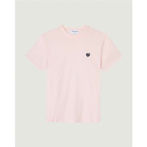 T-shirt korte mouwen, ronde hals POPINCOURT MAISON LABICHE. Katoen materiaal. Maten M. Roze kleur