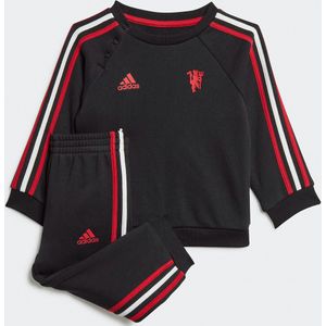Jogging ensemble Manchester United adidas Performance. Katoen materiaal. Maten 3/6 mnd - 60/67 cm. Zwart kleur