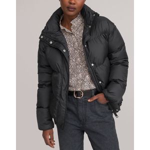 Korte donsjas met opstaande kraag LA REDOUTE COLLECTIONS. Polyester materiaal. Maten 44 FR - 42 EU. Zwart kleur