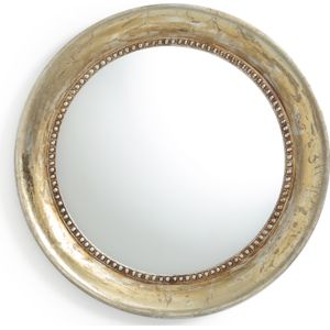 Ronde spiegel Ø60 cm, Afsan LA REDOUTE INTERIEURS. Donker hout materiaal. Maten één maat. Goudkleur kleur