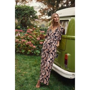 Jumpsuit, kasjmierprint, LIANA LA PETITE ETOILE. Viscose materiaal. Maten 2(M). Groen kleur